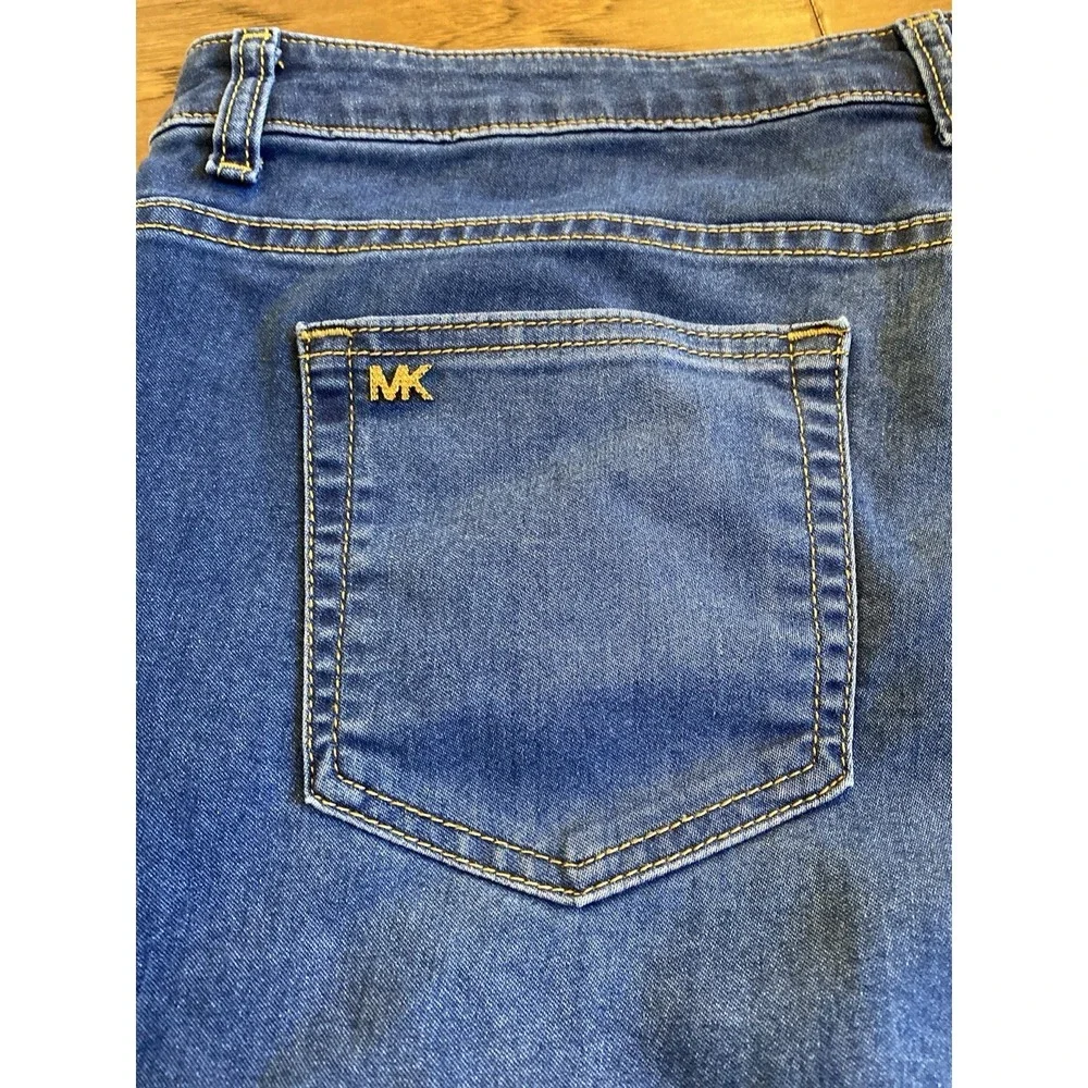 Michael‎ Kors Selma Skinny Jeans Womens Size 16 Blue Stretch Denim Mid Rise